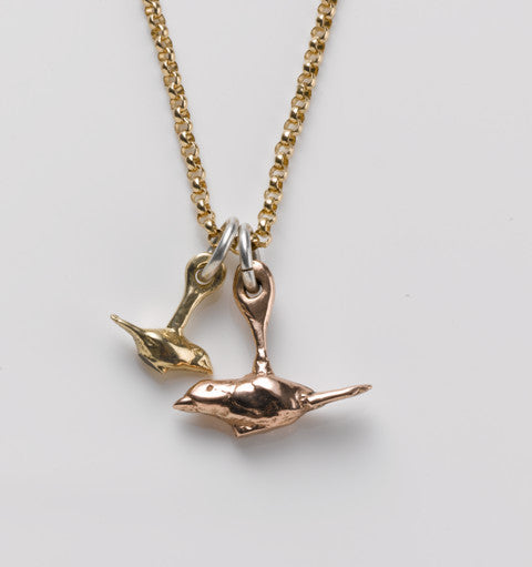 Apples & Figs Jewelry Swallow Bird 14K Gold Necklace w. Diamonds – The  Jewellery Room